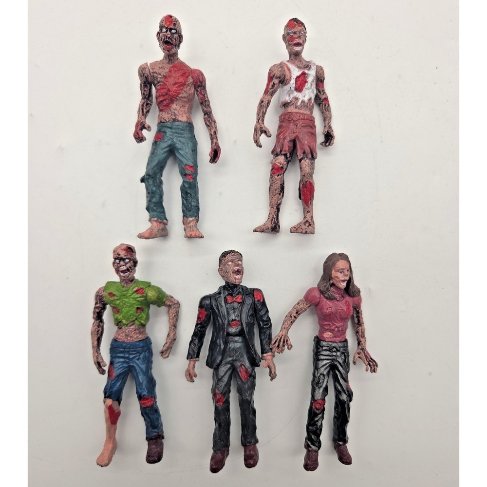 BOHS Zombie Action Figures Scary Toys Lot Of 5 Removable Limbs Body Parts Horror
